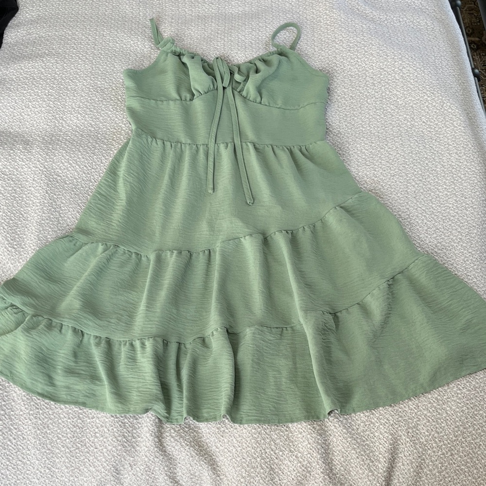 Green Tiered Dress
